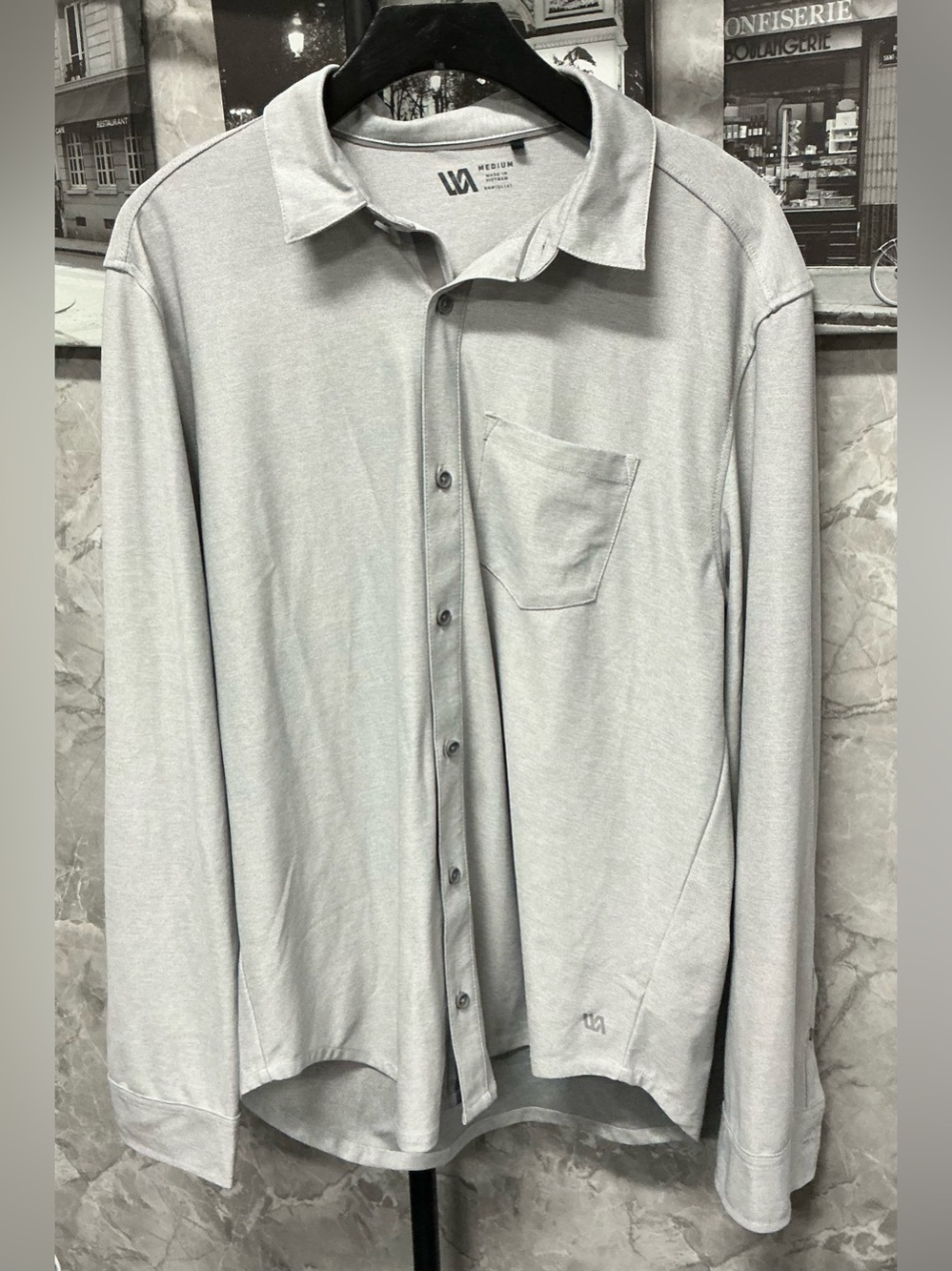 VRST Men's Light Gray Casual Button-Down Shirt PR27-12